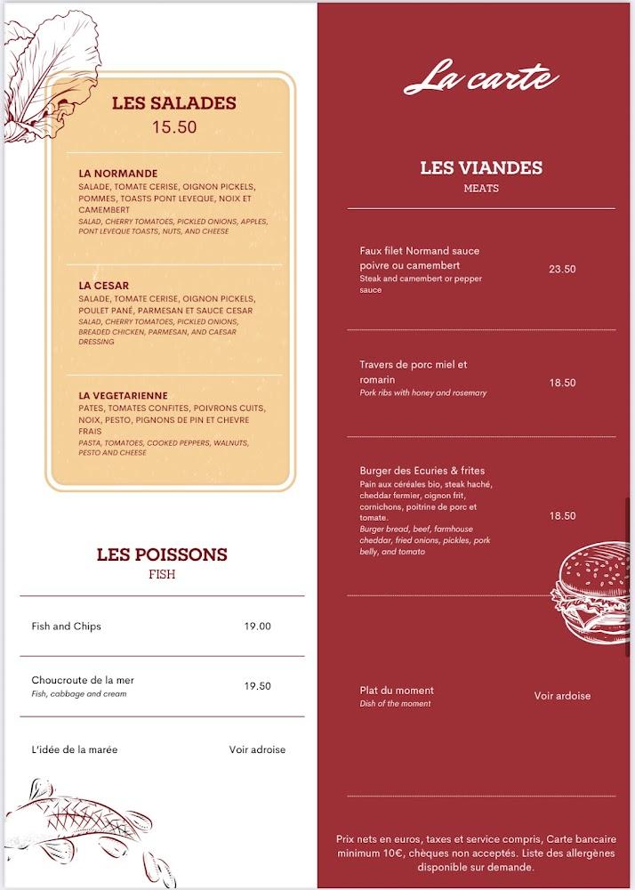 Les écuries - Menu Image 1