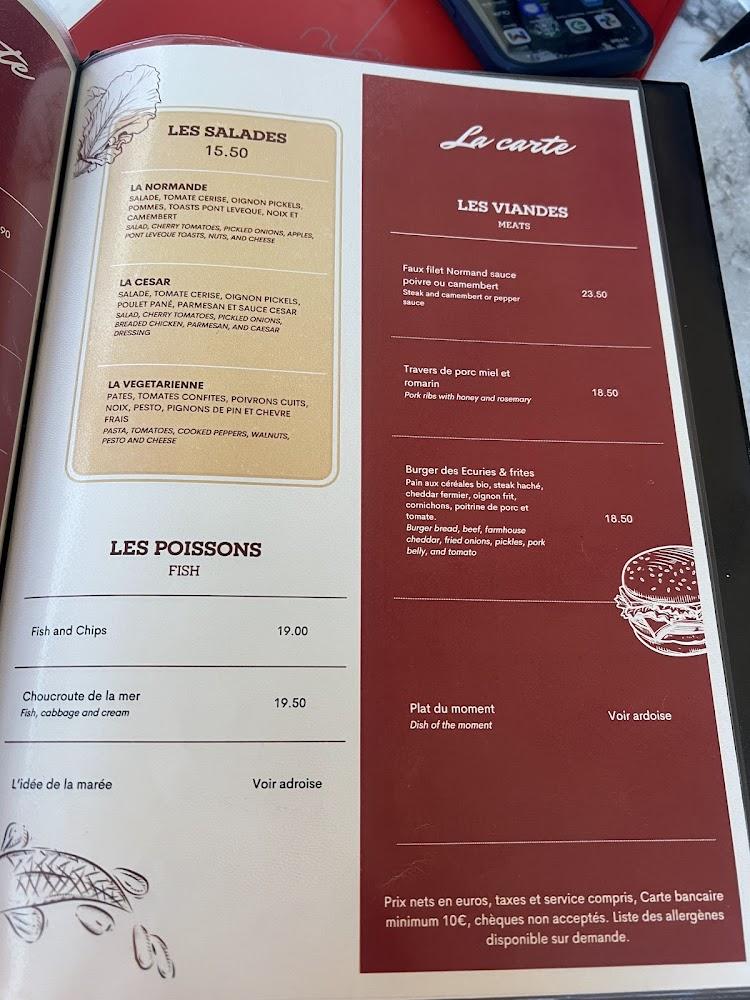 Les écuries - Menu Image 4